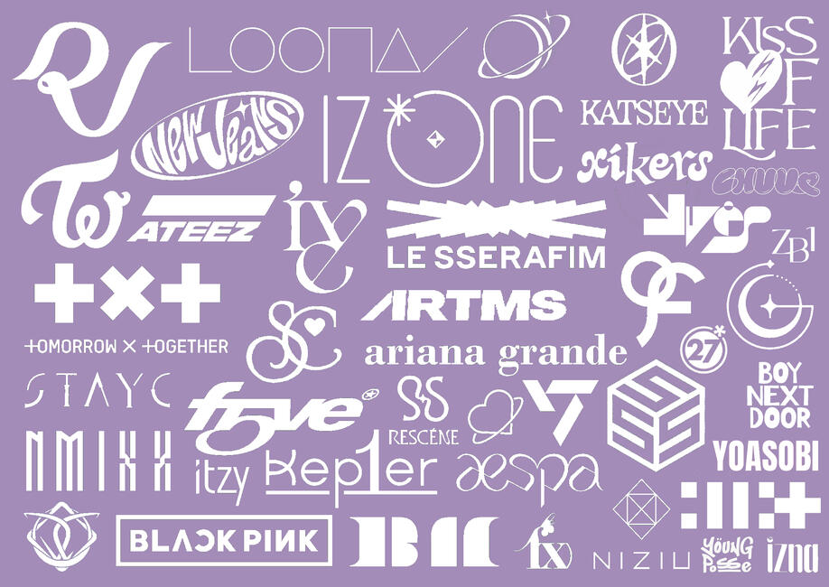 Red Velvet, LOONA, Loossemble, KATSEYE, TWICE, NewJeans, IZ*ONE, GFRIEND, ATEEZ, IVE, LE SSERAFIM, fromis_9, TOMORROW X TOGETHER, Sabrina, Carpenter, ARTMS, Ariana Grande, STAYC, f5ve, RESCENE, WJSN, SEVENTEEN, tripleS, NMIXX, ITZY, Kep1er, aespa, Dreamcat